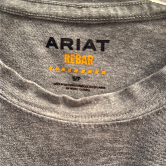 Ariat Rebar workman T shirt Heather gray. Size small - Picture 2 of 5